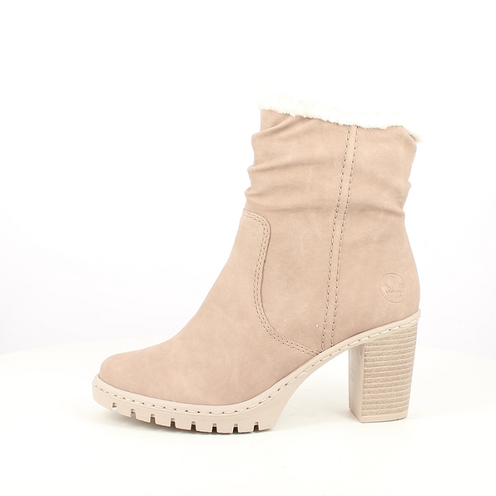 Rieker bottine y2594.20 nubuck beige zip