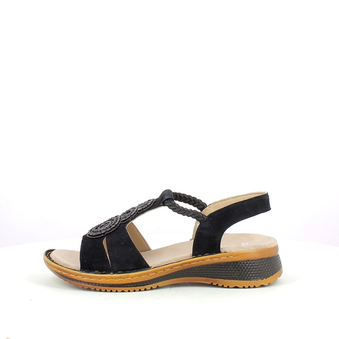 Ara sandale 1229008.01 cuir velours noir scratch