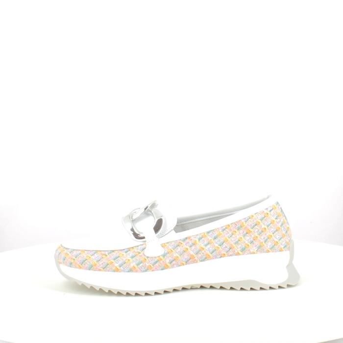 Rieker derbies mocassins w1303.90 multi matiere blanc