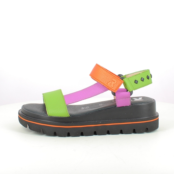 Rieker sandale w1651.90 synthetique multi colors scratch