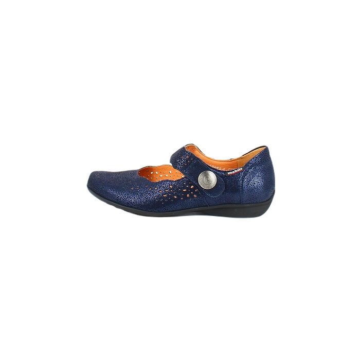 Mephisto babies fabienne cuir velours bleu scratch