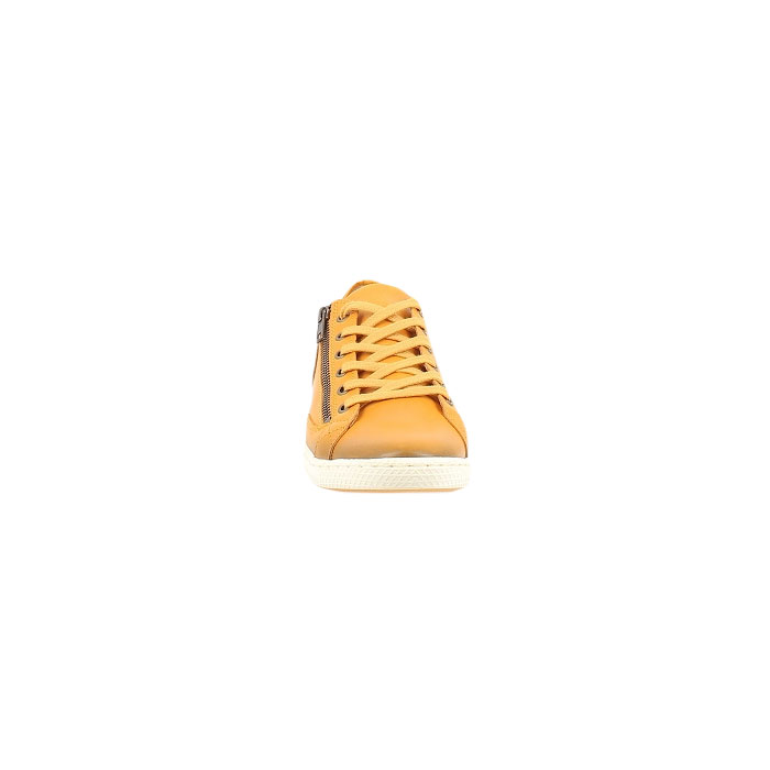 Pataugas basket jester.n cuir lisse jaune lacet zip5090604_2