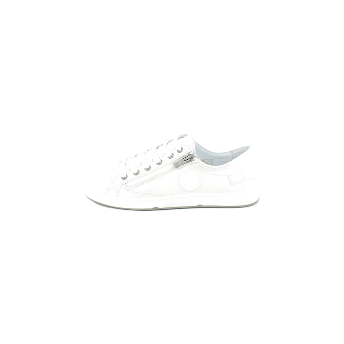 Pataugas basket jester.n cuir lisse blanc lacet zip