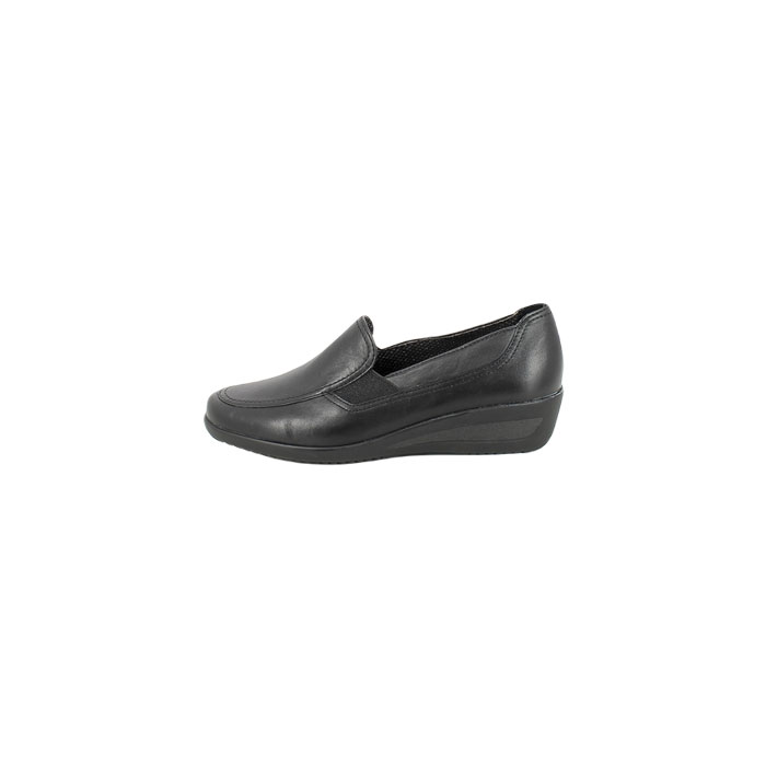 Ara mocassin 12 40625 cuir lisse noir elastique