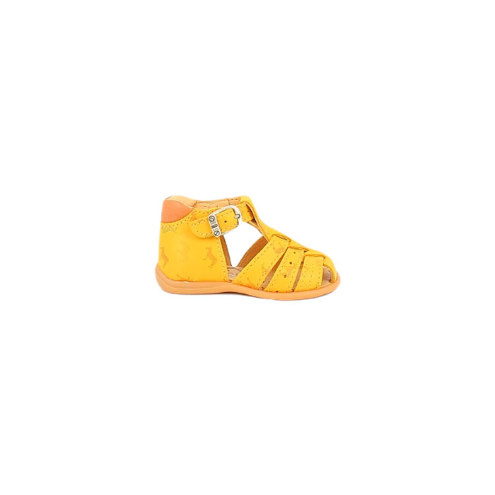 Bellamy debout dave cuir lisse jaune boucle