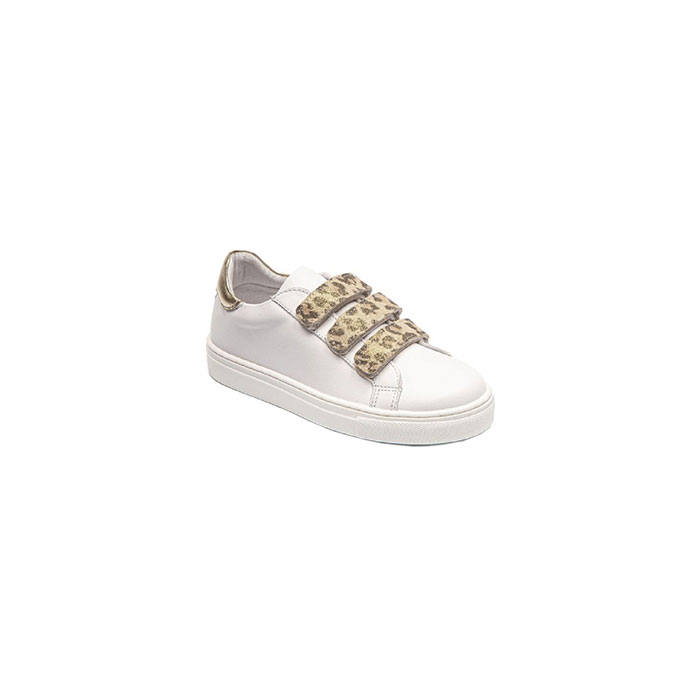 Bellamy fille unka cuir lisse blanc scratch