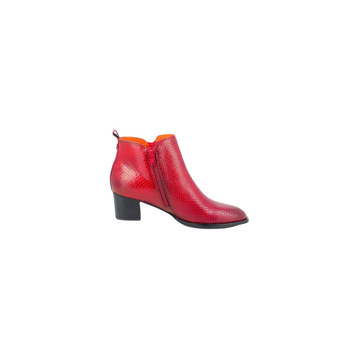 Mamzelle bottine tilia croco ecaille rouge zip5135402_3