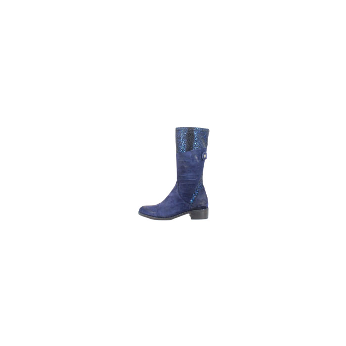 Dorking mi botte d8426 cuir lisse marine zip