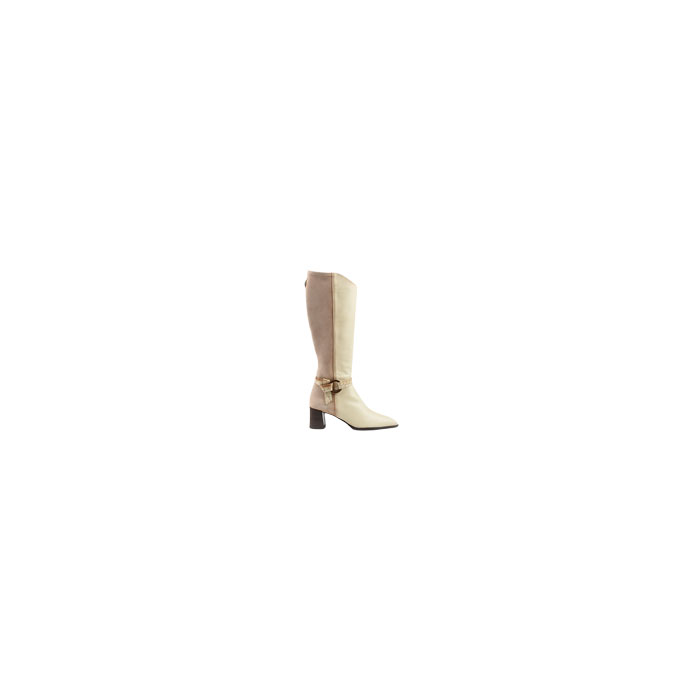 Hispanitas botte nancy hi211850 cuir lisse ecru zip