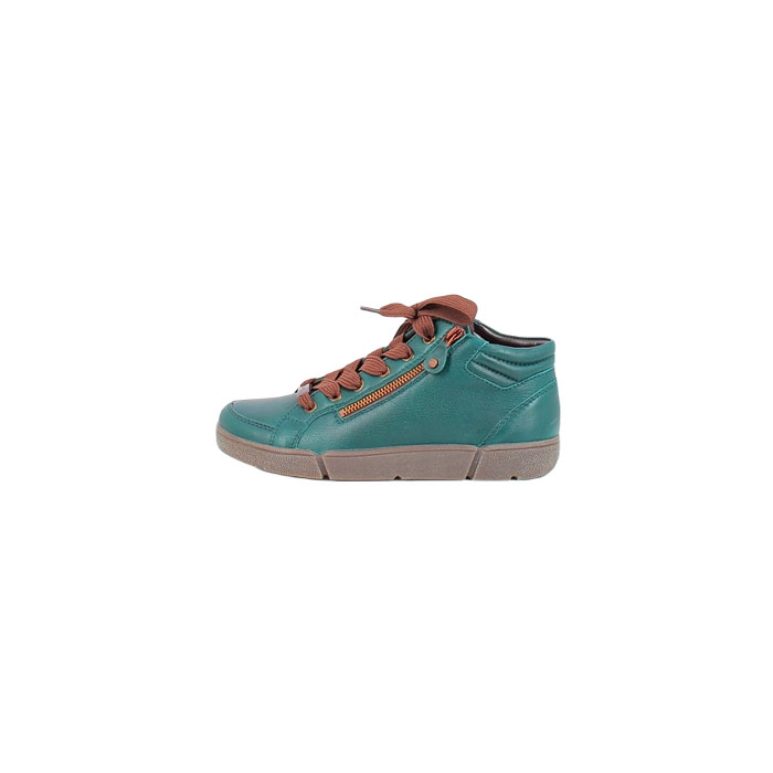 Ara basket 1214435.54 cuir lisse vert lacet zip