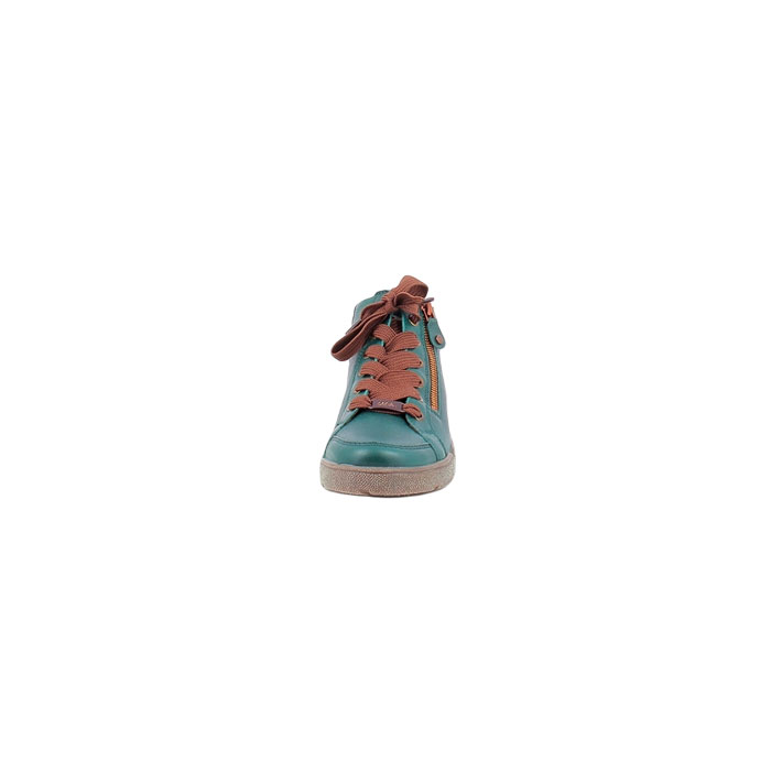 Ara basket 1214435.54 cuir lisse vert lacet zip5144501_2