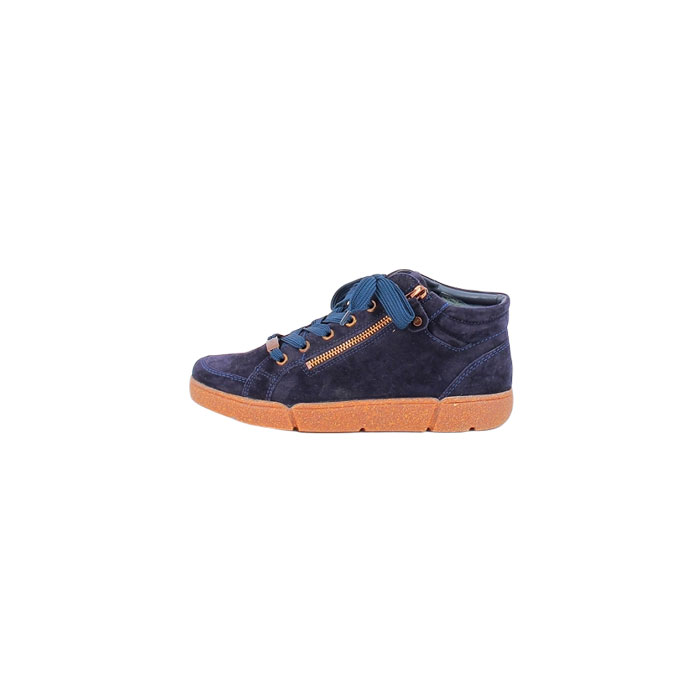 Ara basket 1214435.24 cuir velours marine lacet zip