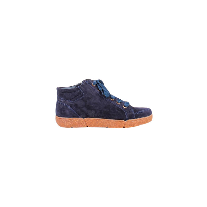Ara basket 1214435.24 cuir velours marine lacet zip5144601_3