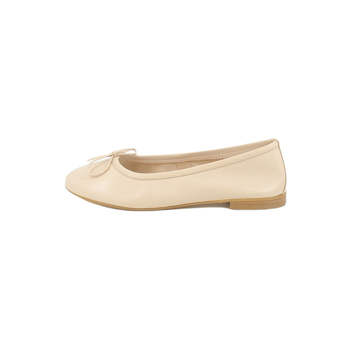 Reqins ballerine carmen cuir lisse rose