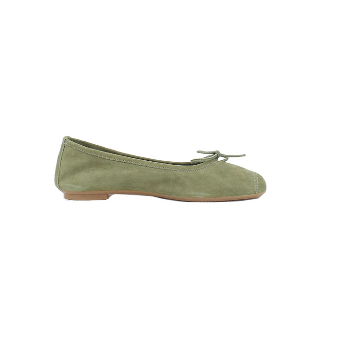 Reqins ballerine harmony cuir velours kaki5148301_3