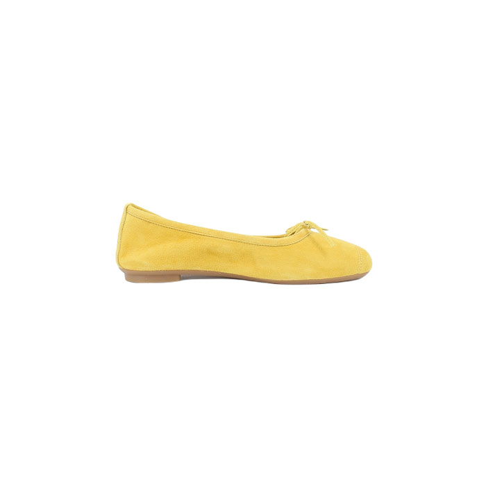 Reqins ballerine harmony cuir velours jaune5148302_3