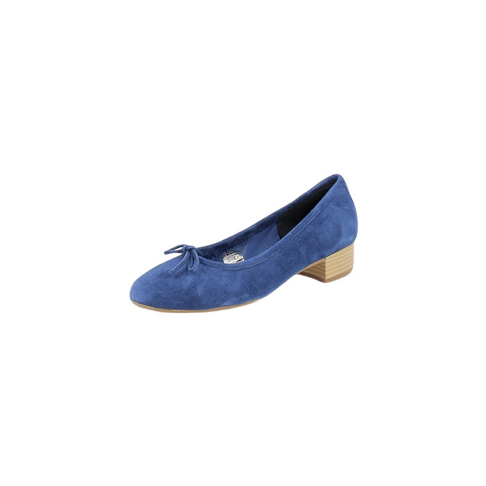 Reqins ballerine alma cuir velours marine5148401_3