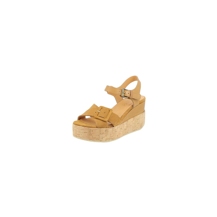 Minka design sandale cinda cuir velours camel boucle5154101_3
