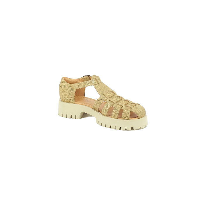 Minka design sandale cory cuir lisse or boucle5154201_2