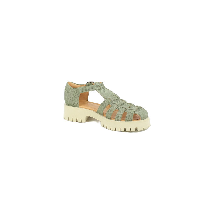 Minka design sandale cory cuir lisse kaki boucle5154202_2