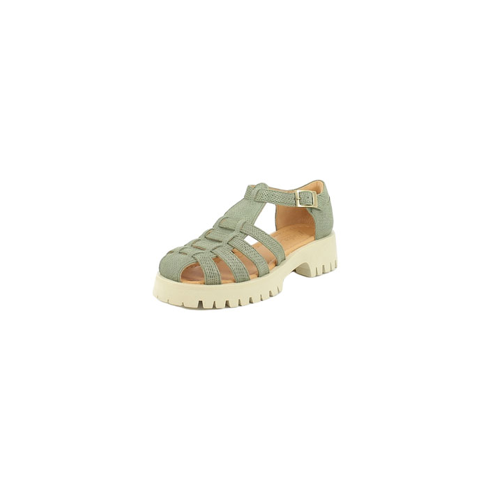 Minka design sandale cory cuir lisse kaki boucle5154202_3