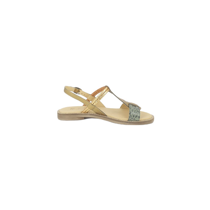 Mkd sandale paradis cuir lisse kaki boucle5154501_3