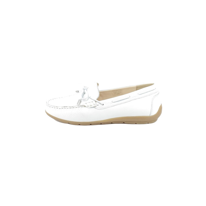 Ara derbies mocassins 1219212.10 cuir lisse blanc