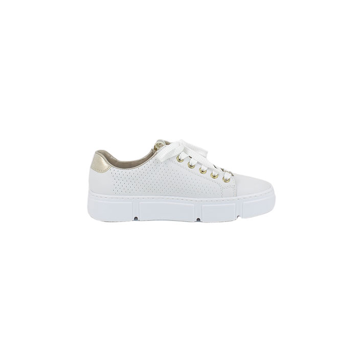 Rieker basket n5932.80 cuir lisse blanc lacet zip5158801_3