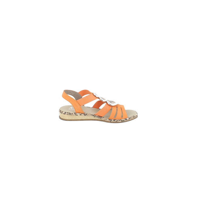 Rieker sandale 679l4.38 multi matiere orange elastique5159801_3