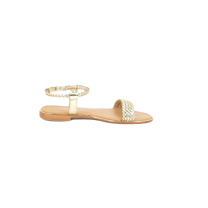 Tropezienne sandale hippy cuir lisse or boucle5160901_3