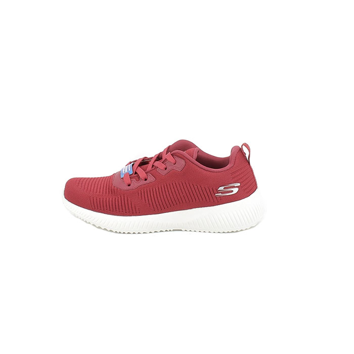 Skechers basket 232290 multi matiere rouge lacet