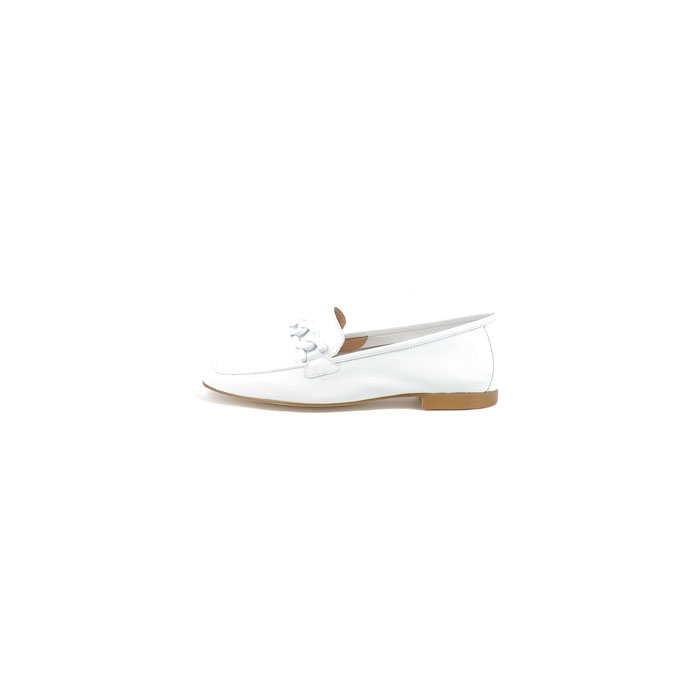 Jb martin derbies mocassins veille cuir lisse blanc