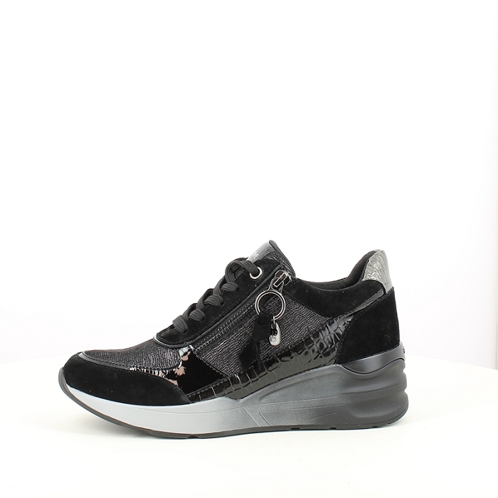 Fugitive basket vison imprime noir lacet zip