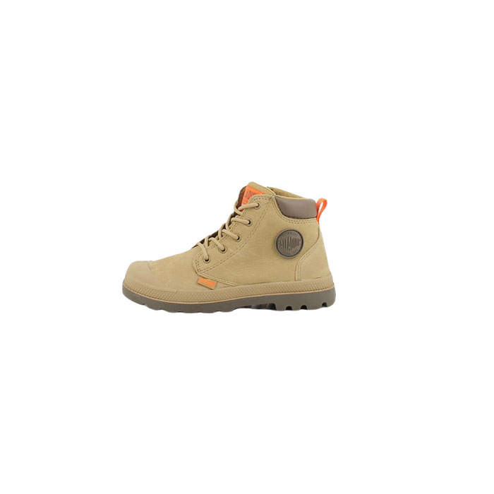 Palladium garcon pampa hi cuff wp nubuck camel lacet