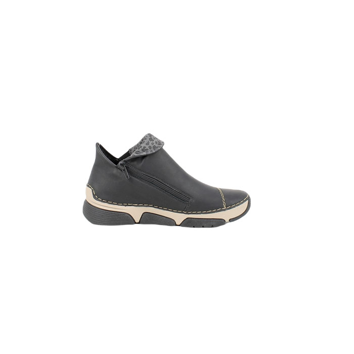 Rieker bottine 45983.00 multi matiere noir zip5175501_3