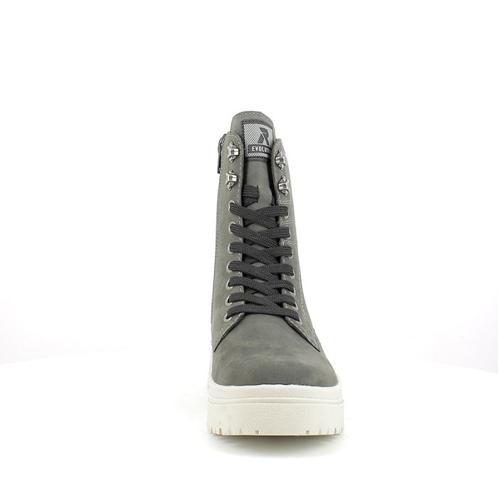 Rieker bottine w0371.42 nubuck gris lacet zip5177501_2