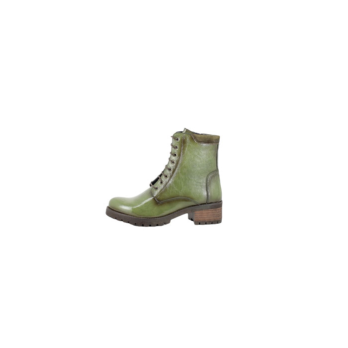 Dorking bottine d8644 vernis vert lacet zip