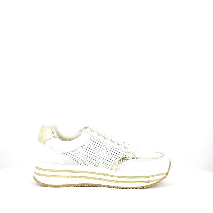 Geox basket d35qhe cuir lisse blanc lacet zip5186801_3