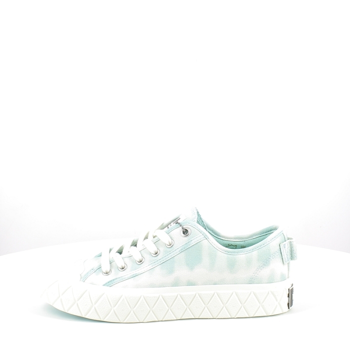 Palladium basket palla ace lo tie dye toile turquoise lacet