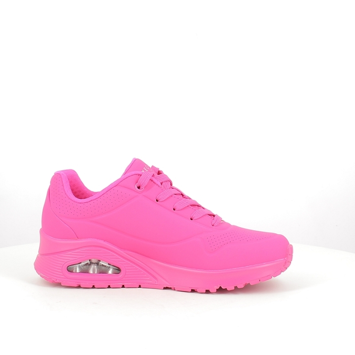 Skechers basket 73667 multi matiere fushia lacet5188402_3