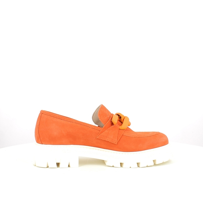 Pisati derbies mocassins dana cuir velours orange5189101_3