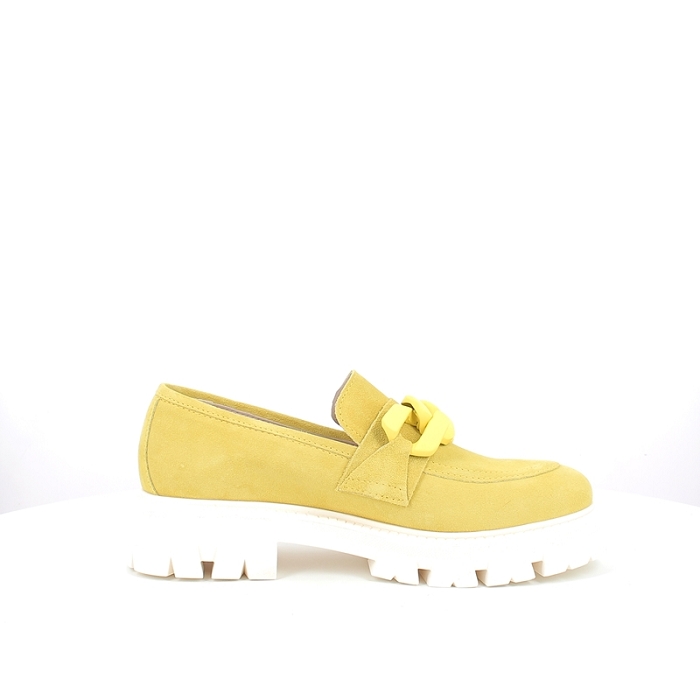 Pisati derbies mocassins dana cuir velours jaune5189102_3