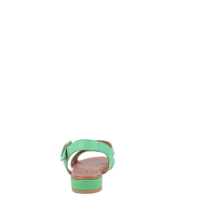 L une et l autre sandale colette cuir lisse vert boucle5192201_4