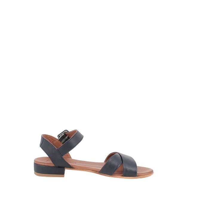 L une et l autre sandale colette cuir lisse marine boucle5192202_3