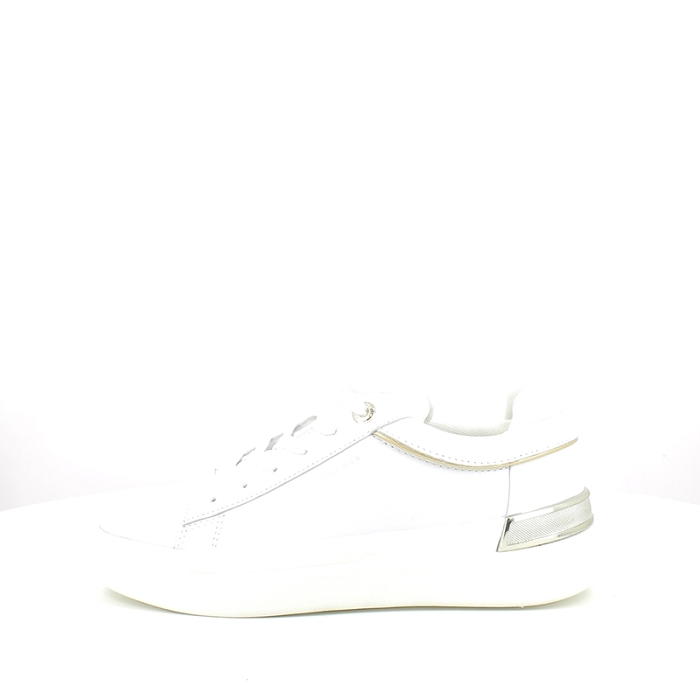 Tommy hilfiger basket fw07030 cuir lisse blanc lacet