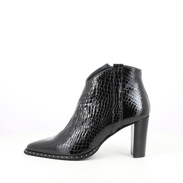 Myma bottine 5839 my croco ecaille noir zip