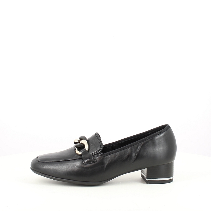 Ara derbies mocassins 1211809.01 cuir lisse noir