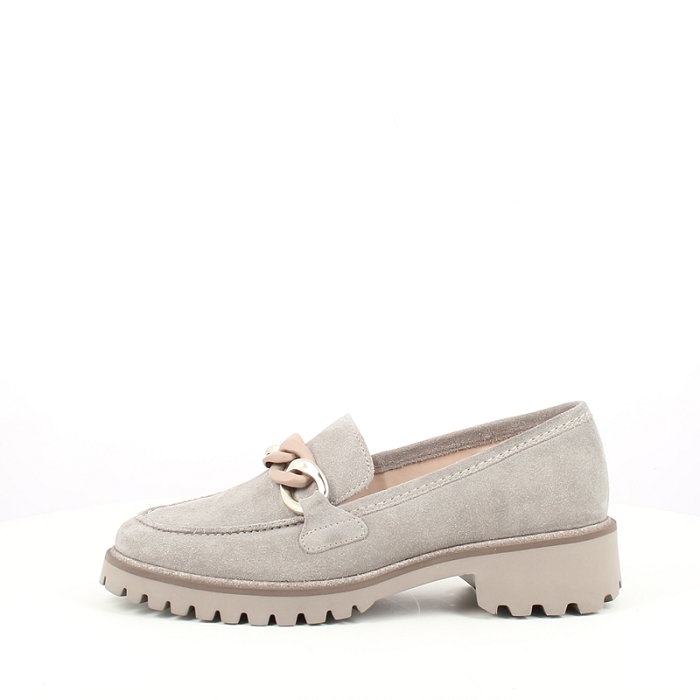 Ara derbies mocassins 1231209.11 cuir velours taupe