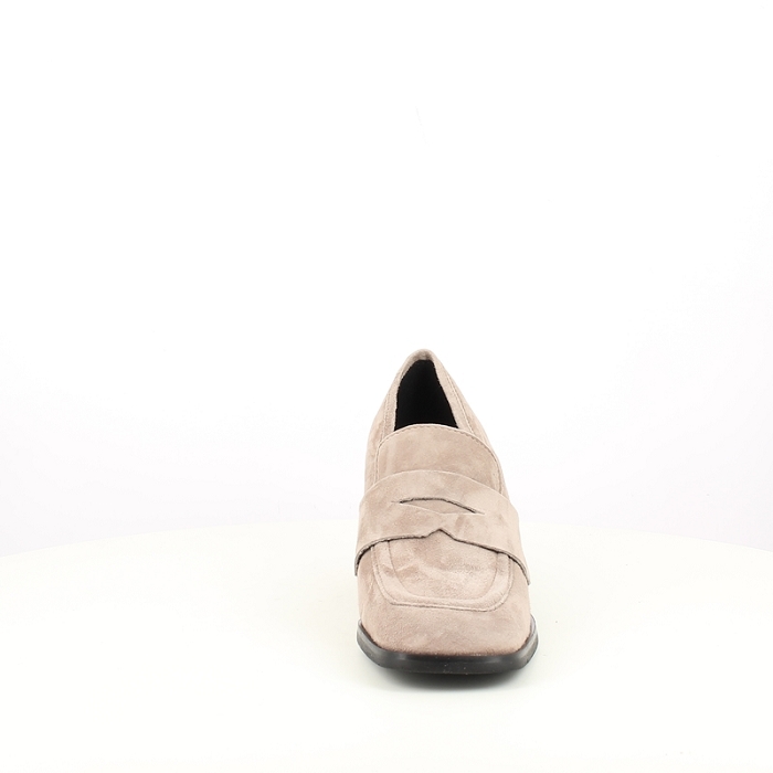 Pisati derbies mocassins billy cuir velours taupe5218401_2