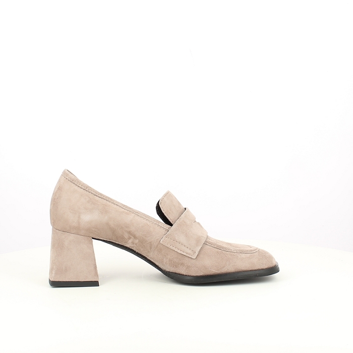 Pisati derbies mocassins billy cuir velours taupe5218401_3